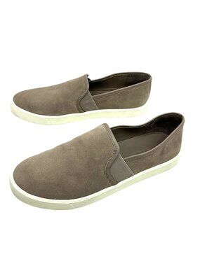 Vince Blair Suede Slip-On Sneakers Womens 6.5M Taupe